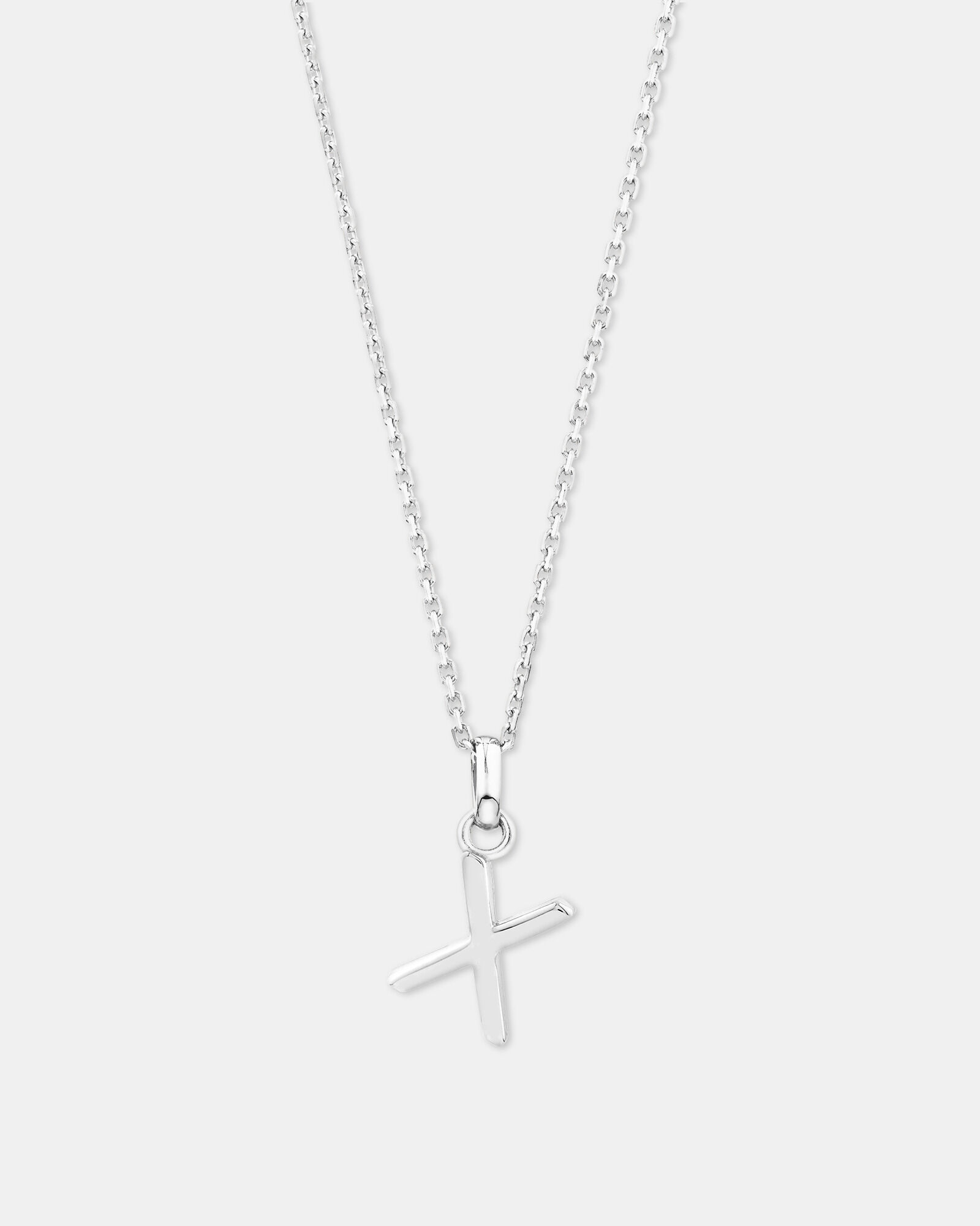 "X" Initial Pendant in Sterling Silver