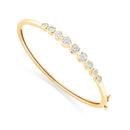 Bangle with 0.50 Carat TW of Diamonds in 10kt Yellow Gold Bangle with 0.50 Carat TW of Diamonds in 10kt Yellow Gold