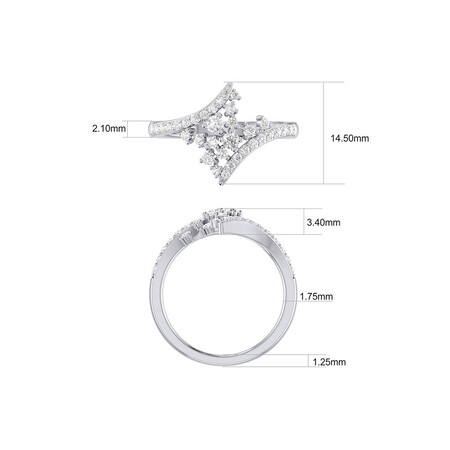 Scatter Ring with 0.50 Carat TW of Diamonds in 10kt White Gold Scatter Ring with 0.50 Carat TW of Diamonds in 10kt White Gold