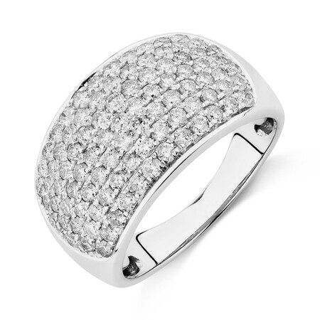 Ring with 1.5 Carat TW of Diamonds in 10kt White Gold Ring with 1.5 Carat TW of Diamonds in 10kt White Gold