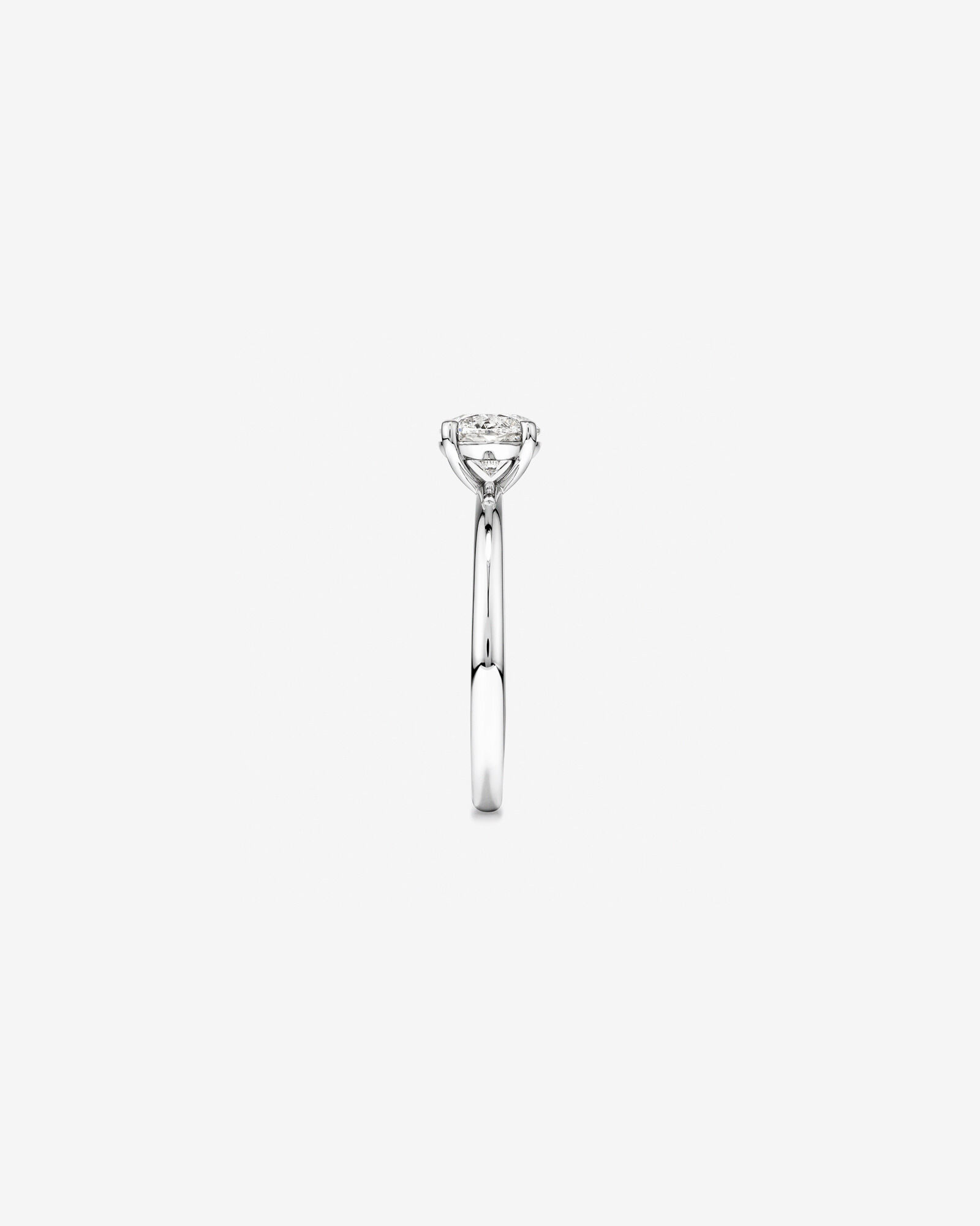 1.00 Carat TW Round Brilliant Diamond Solitaire Engagement Ring in 14kt White Gold