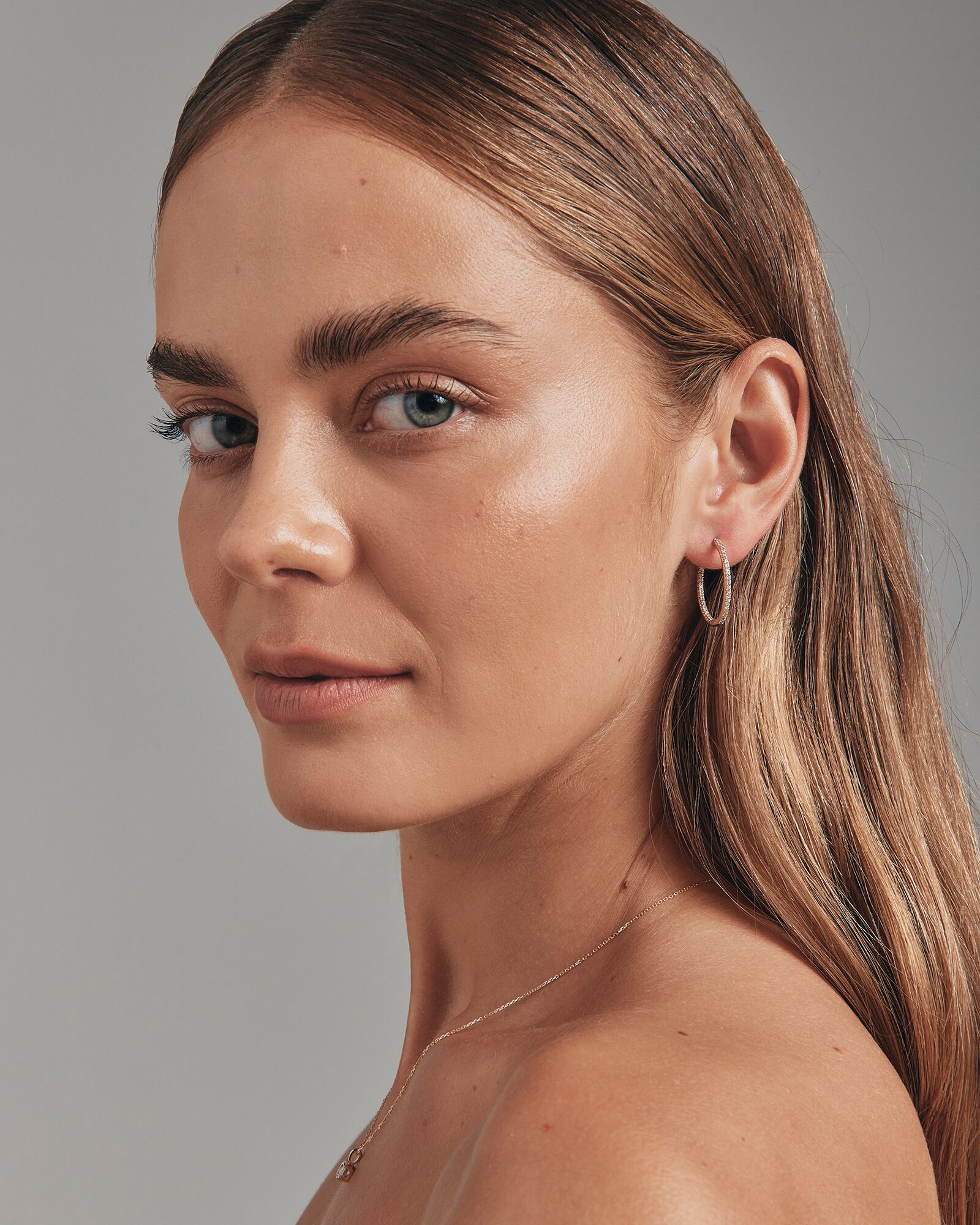 Hoop Earrings With 0.50 Carat TW Of Diamonds 10kt Yellow Gold
