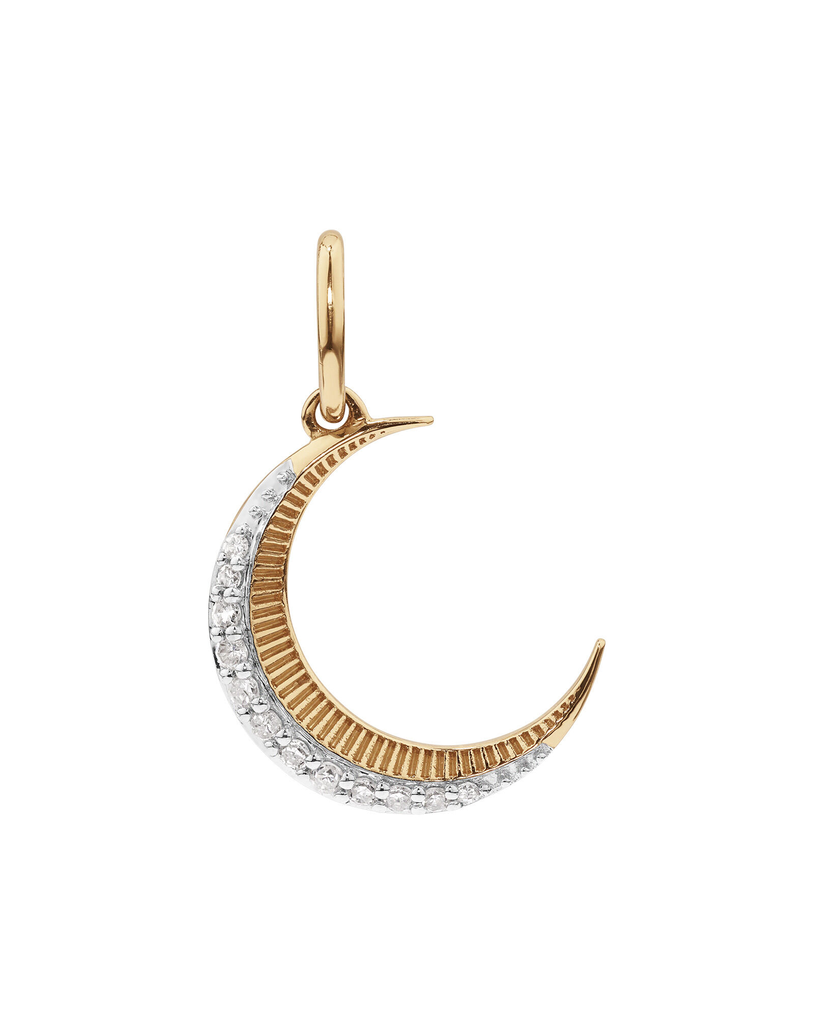 Half moon diamond necklace store