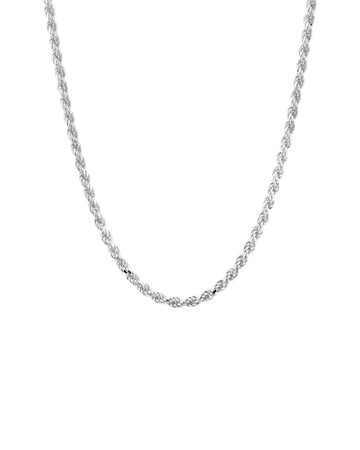 50cm (20") 3.5mm-4mm Width Rope Chain in Sterling Silver 50cm (20") 3.5mm-4mm Width Rope Chain in Sterling Silver