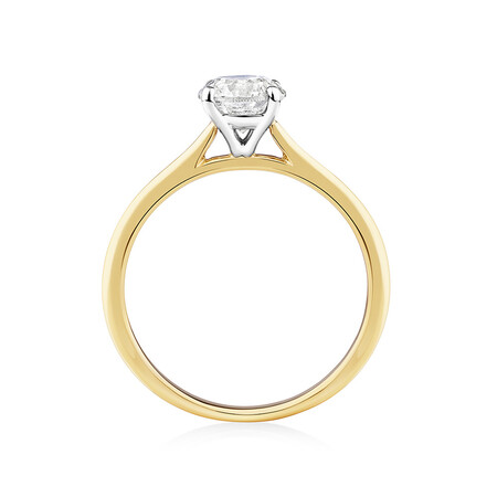 Evermore Certified Solitaire Engagement Ring with 1 Carat TW Diamond in 14kt Yellow/White Gold Evermore Certified Solitaire Engagement Ring with 1 Carat TW Diamond in 14kt Yellow/White Gold