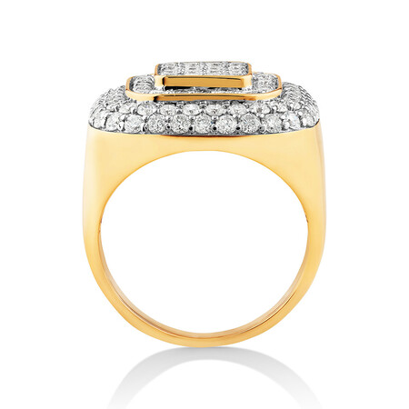 Ring with 3 Carat TW of Diamonds in 10kt Yellow Gold Ring with 3 Carat TW of Diamonds in 10kt Yellow Gold
