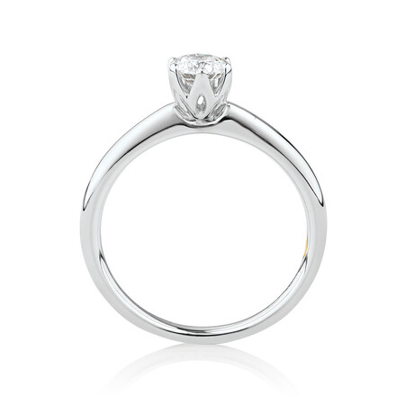 Whitefire Solitaire Engagement Ring with a 1/2 Carat TW Diamond in 18kt White & 22kt Yellow Gold Whitefire Solitaire Engagement Ring with a 1/2 Carat TW Diamond in 18kt White & 22kt Yellow Gold