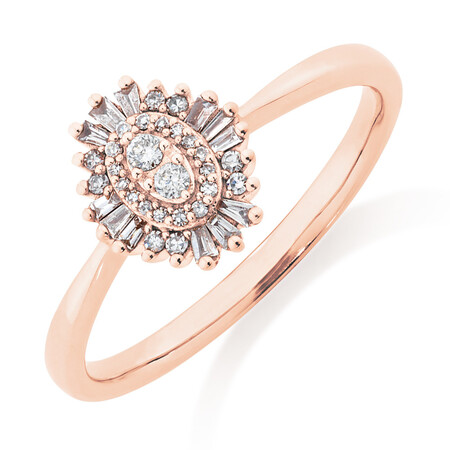 Evermore Promise Ring with 0.15 Carat TW of Diamonds in 10kt Rose Gold Evermore Promise Ring with 0.15 Carat TW of Diamonds in 10kt Rose Gold