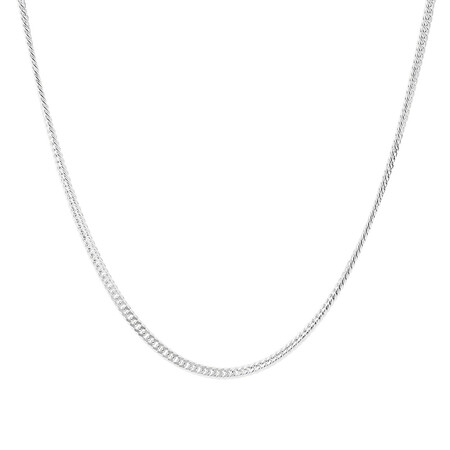 50cm (20") 1.5mm-2mm Width Curb Chain in Sterling Silver 50cm (20") 1.5mm-2mm Width Curb Chain in Sterling Silver