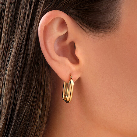 25mm Paperclip Hoop Earrings in 10kt Yellow Gold 25mm Paperclip Hoop Earrings in 10kt Yellow Gold