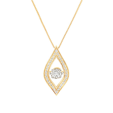 Everlight Drop Pendant with 0.20kt TW of Diamonds in 10kt Yellow Gold Everlight Drop Pendant with 0.20kt TW of Diamonds in 10kt Yellow Gold