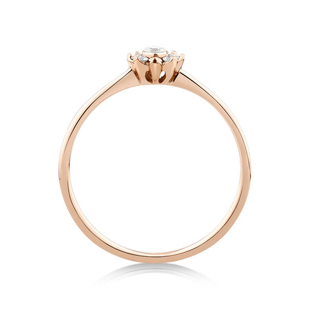 Evermore Promise Ring with 0.15 Carat TW of Diamonds in 10kt Rose Gold Evermore Promise Ring with 0.15 Carat TW of Diamonds in 10kt Rose Gold