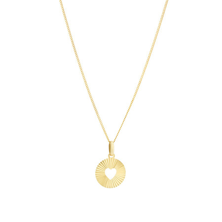 Circle Heart Pendant in 10kt Yellow Gold Circle Heart Pendant in 10kt Yellow Gold