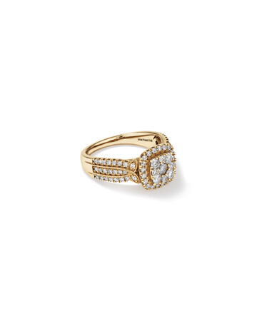 Ring with 1 Carat TW of Diamonds in 10kt Yellow Gold Ring with 1 Carat TW of Diamonds in 10kt Yellow Gold