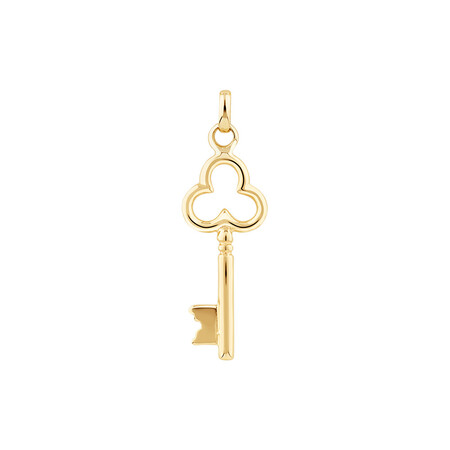 Polished Key Pendant in 10kt Yellow Gold Polished Key Pendant in 10kt Yellow Gold