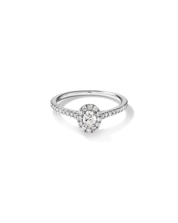 Oval Halo Ring with 0.50 Carat TW of Diamonds in 14kt White Gold Oval Halo Ring with 0.50 Carat TW of Diamonds in 14kt White Gold