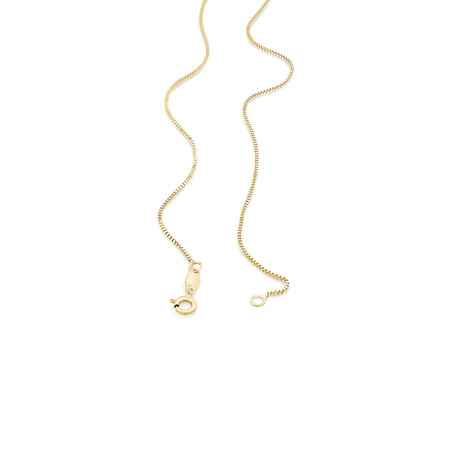 45cm (18") Box Chain in 10kt Yellow Gold 45cm (18") Box Chain in 10kt Yellow Gold