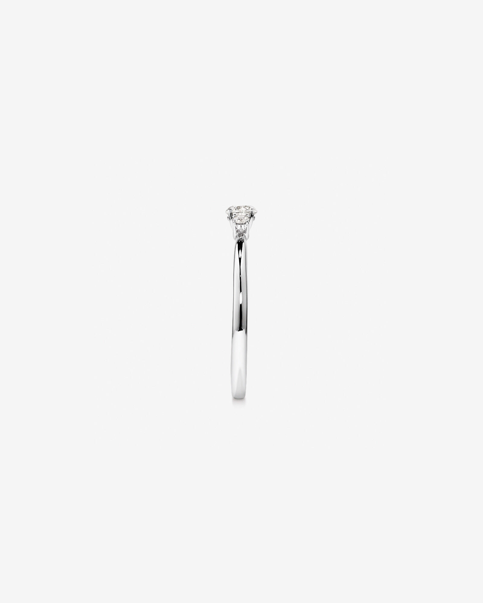 0.30 Carat TW Round Brilliant Diamond Three-Stone Engagement Ring in 14kt White Gold