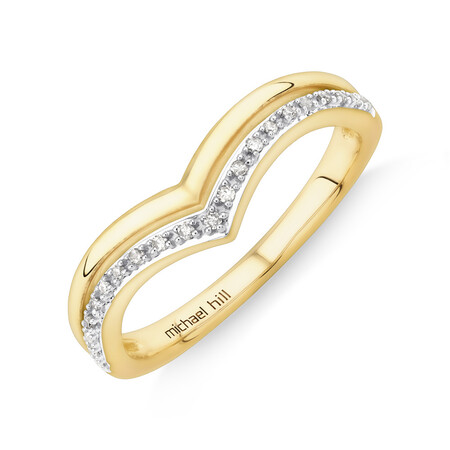 Wedding Band with Diamonds in 10ct Yellow & White Gold Wedding Band with Diamonds in 10ct Yellow & White Gold