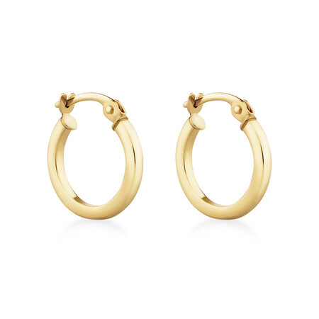 14mm Hoop Earrings in 10kt Yellow Gold 14mm Hoop Earrings in 10kt Yellow Gold