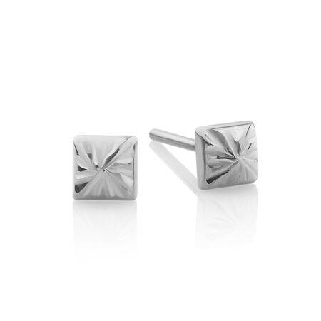 Pyramid Stud Earrings in 10kt White Gold Pyramid Stud Earrings in 10kt White Gold
