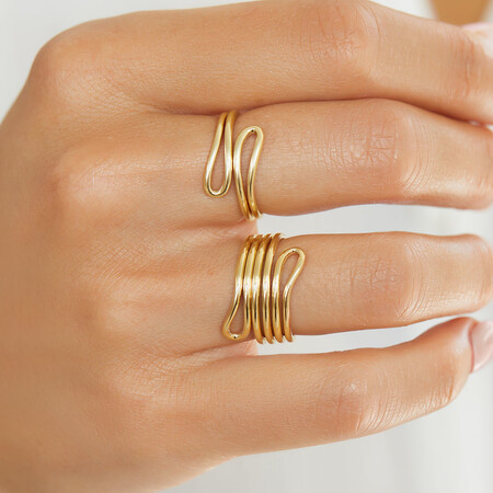 Single Loop Ring In 10kt Yellow Gold Single Loop Ring In 10kt Yellow Gold