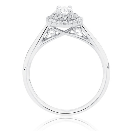 Engagement Ring with 1/2 Carat TW of Diamonds in 14kt White Gold Engagement Ring with 1/2 Carat TW of Diamonds in 14kt White Gold