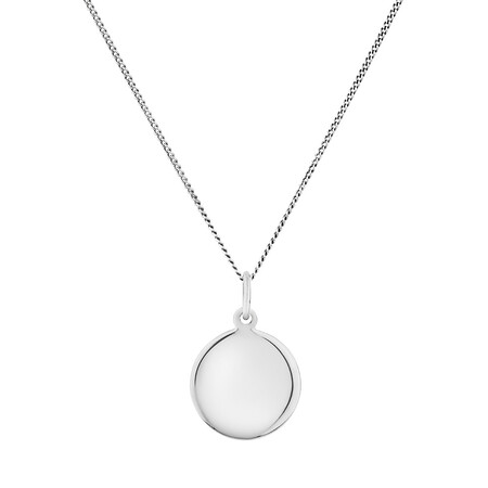45cm (18") Circle Pendant in Sterling Silver 45cm (18") Circle Pendant in Sterling Silver
