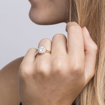 Southern Star Engagement Ring with 1.08 Carat TW of Diamonds in 14kt Yellow & White Gold Southern Star Engagement Ring with 1.08 Carat TW of Diamonds in 14kt Yellow & White Gold