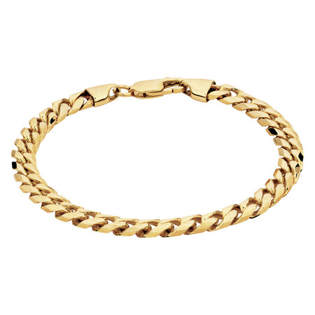 Flat Curb Bracelet in 10kt Yellow Gold Flat Curb Bracelet in 10kt Yellow Gold