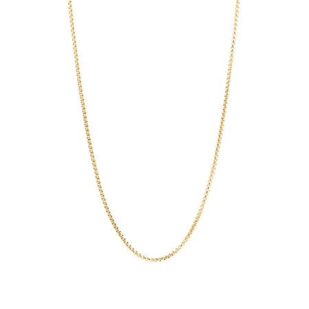 50cm (20") Box Chain in 14kt Yellow Gold 50cm (20") Box Chain in 14kt Yellow Gold