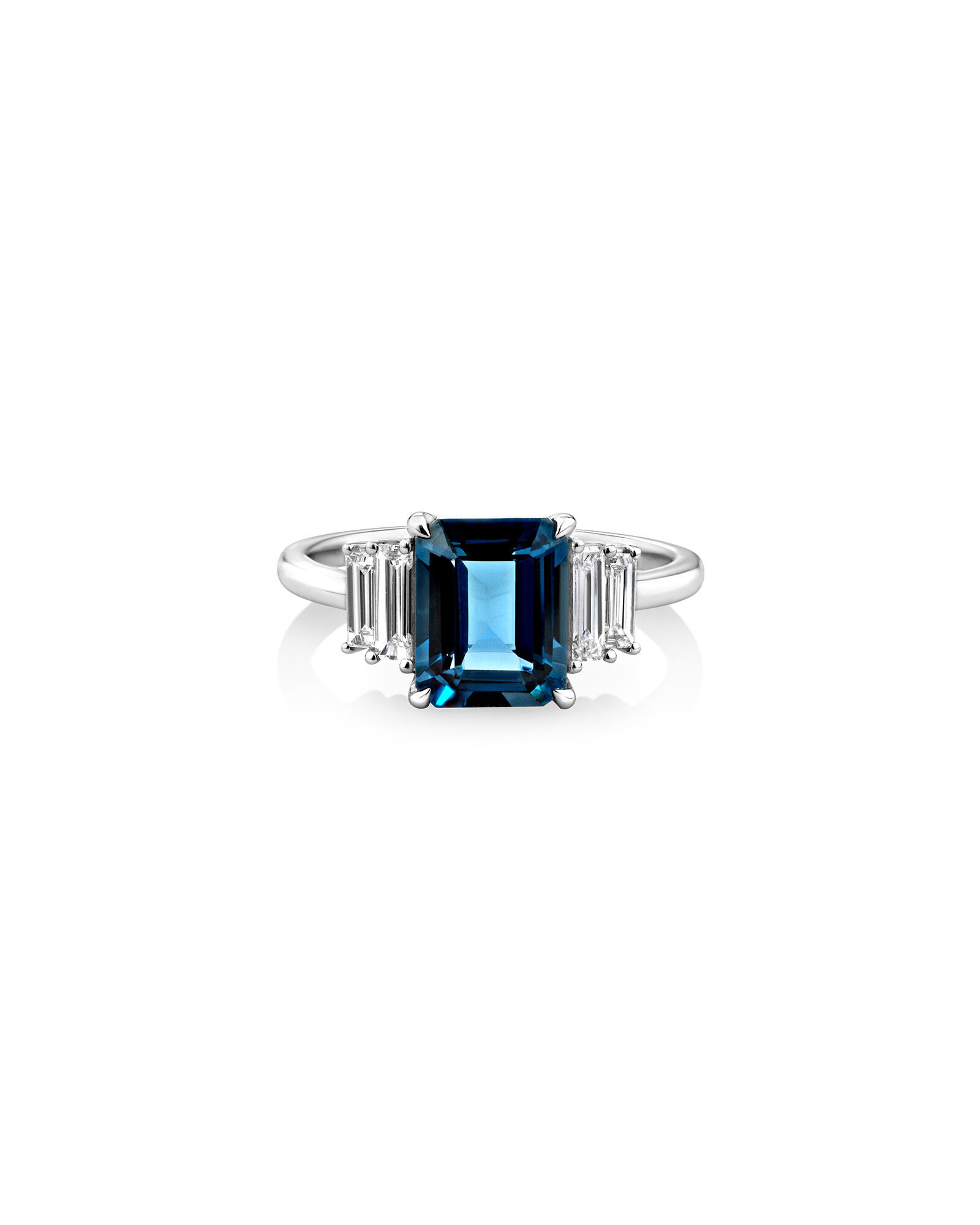 White gold ring with topaz stone cheap