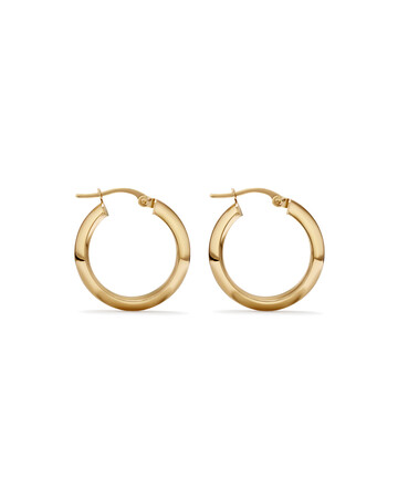 15mm Hoop Earrings in 10kt Yellow Gold 15mm Hoop Earrings in 10kt Yellow Gold