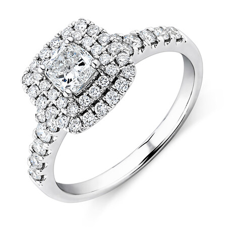Engagement Ring With 1 Carat TW Of Diamonds In 14kt White Gold Engagement Ring With 1 Carat TW Of Diamonds In 14kt White Gold