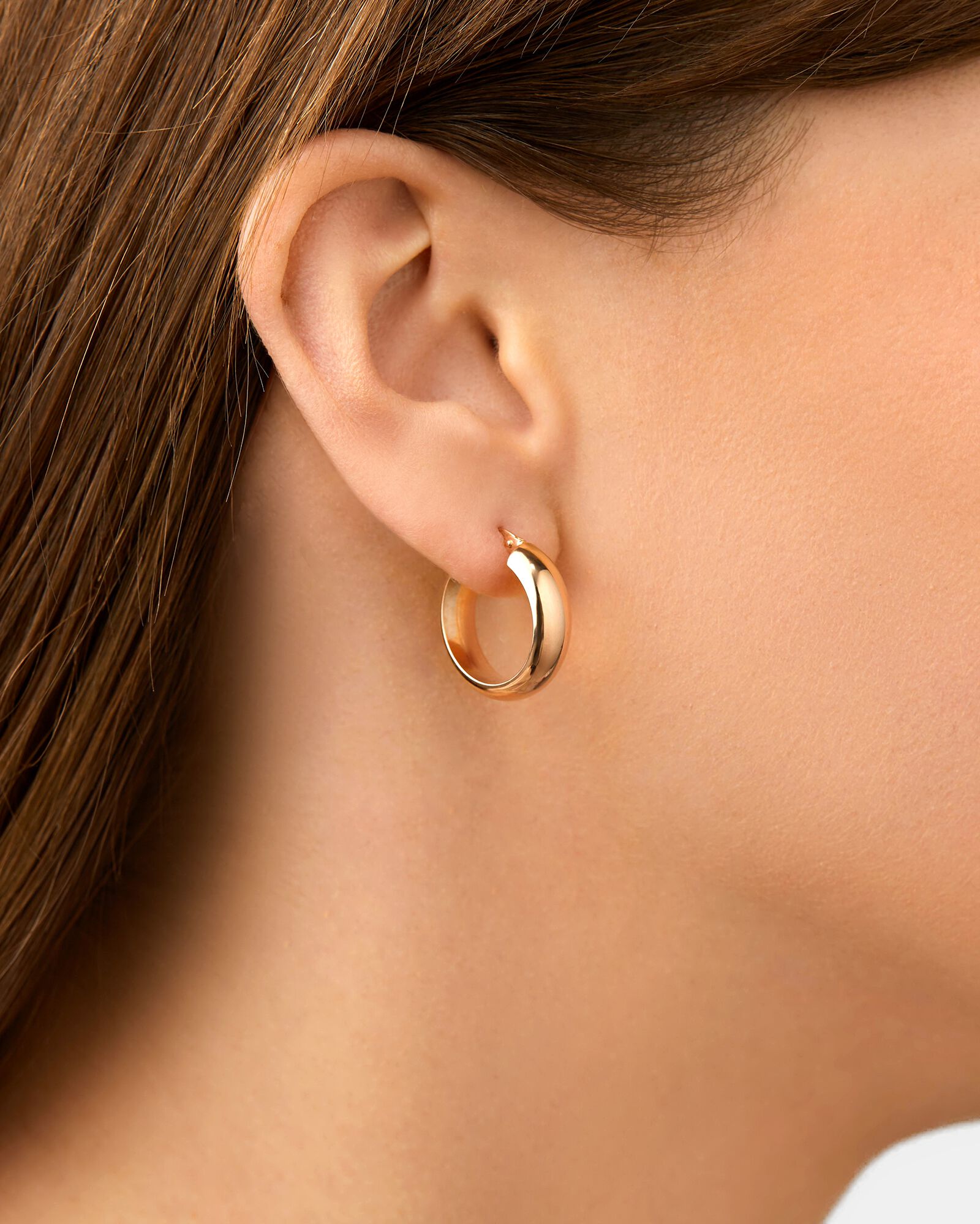 15mm Hoop Earrings 10kt Rose Gold