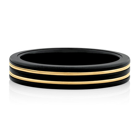 Ring in Black Titanium & 10kt Yellow Gold Ring in Black Titanium & 10kt Yellow Gold
