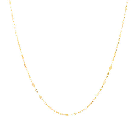50cm Oval Mirror Cable Chain in 10kt Yellow Gold 50cm Oval Mirror Cable Chain in 10kt Yellow Gold