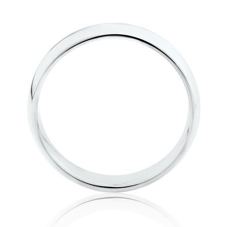 High Domed Wedding Band in 10kt White Gold High Domed Wedding Band in 10kt White Gold