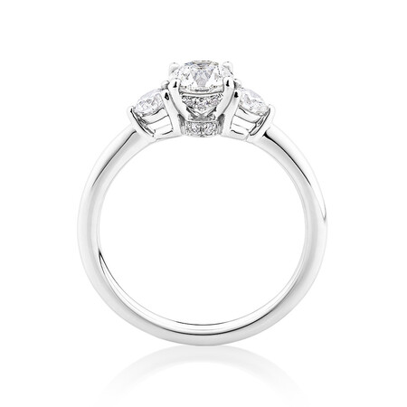 Sir Michael Hill Designer Three Stone Engagement Ring with 0.90 Carat TW of Diamonds in 18kt White Gold Sir Michael Hill Designer Three Stone Engagement Ring with 0.90 Carat TW of Diamonds in 18kt White Gold