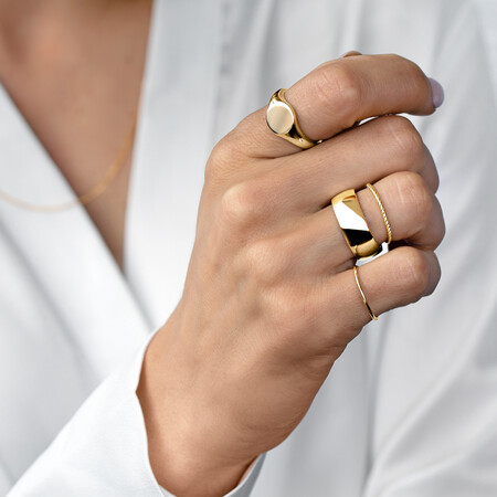 8mm Barrel Ring in 10kt Yellow Gold 8mm Barrel Ring in 10kt Yellow Gold