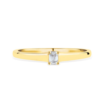 Promise Ring with Diamond in 10kt Yellow Gold Promise Ring with Diamond in 10kt Yellow Gold