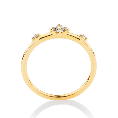 Stacker Ring with Diamonds in 10kt Yellow Gold Stacker Ring with Diamonds in 10kt Yellow Gold