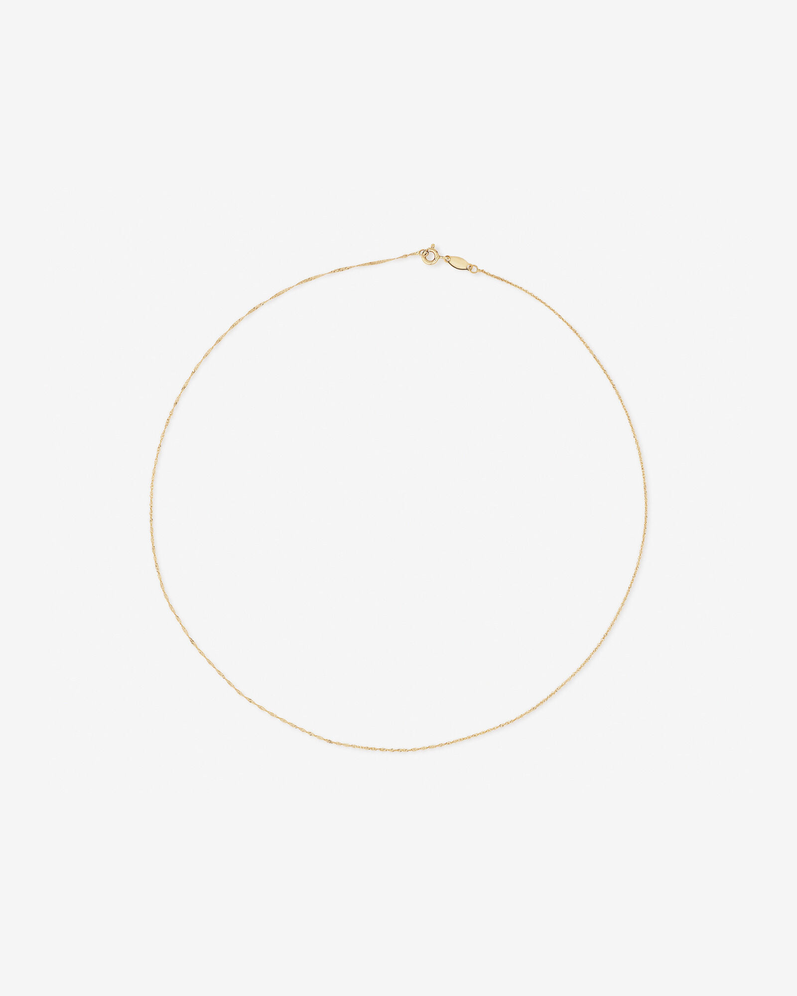 45cm (18") Singapore Chain in 10kt Yellow Gold