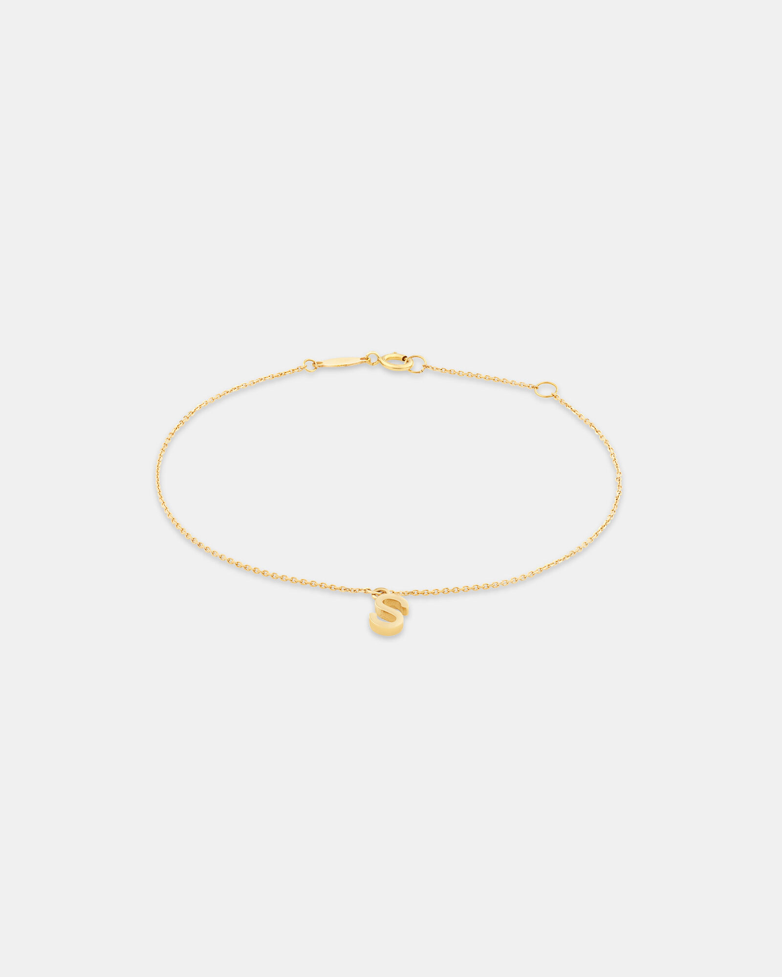 Collier à pendentif initiale S en or jaune 10 K
