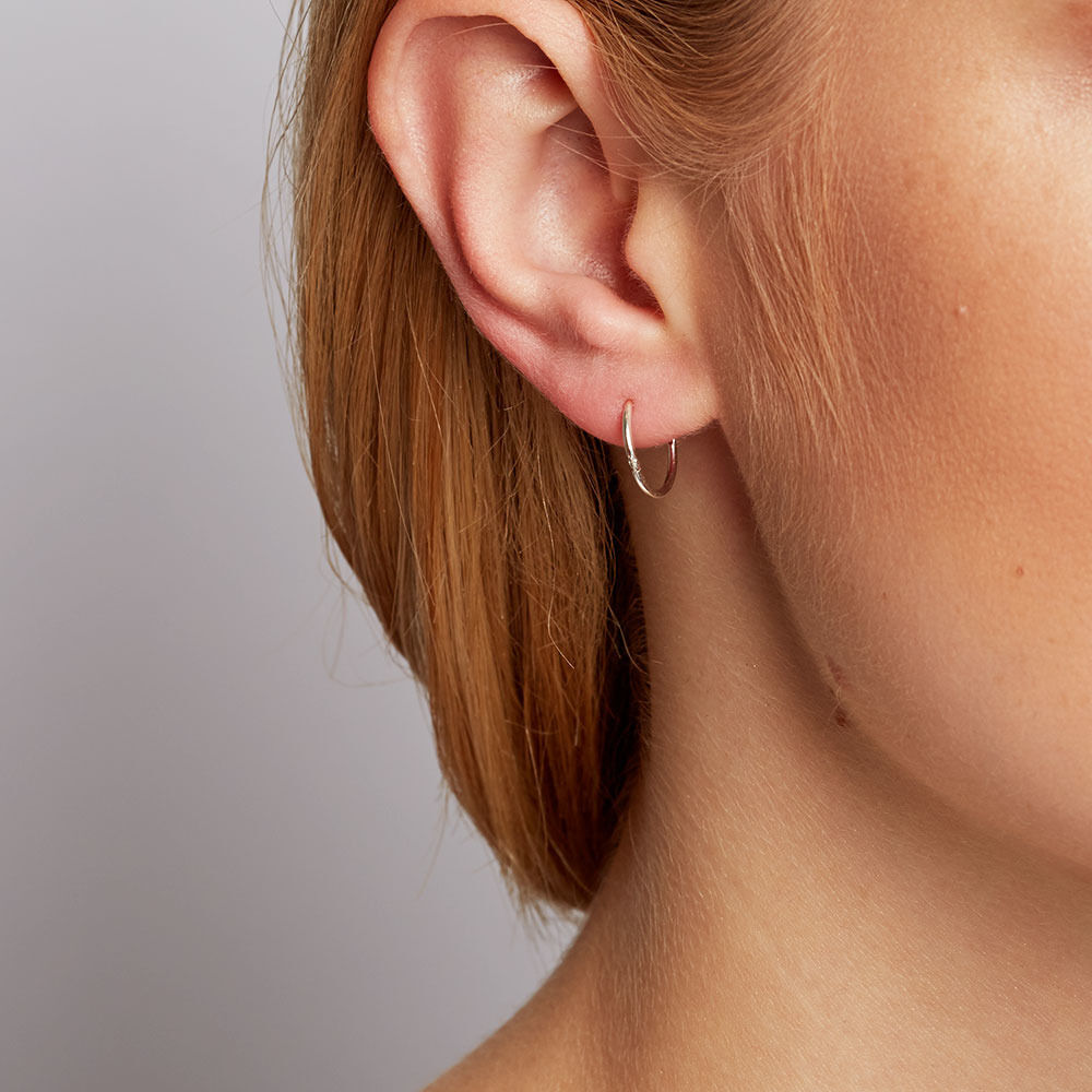 Sterling silver sleeper hoops discount