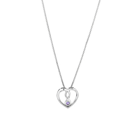 Infinitas Pendant with Amethyst in Sterling Silver Infinitas Pendant with Amethyst in Sterling Silver