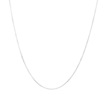 45cm (18") Box Chain in 14kt White Gold 45cm (18") Box Chain in 14kt White Gold