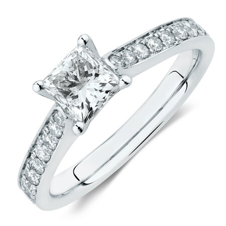 Solitaire Engagement Ring With 1 1/4 Carat TW of Diamonds In 14kt White Gold Solitaire Engagement Ring With 1 1/4 Carat TW of Diamonds In 14kt White Gold