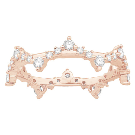 Ring with 0.60 Carat TW of Diamonds in 10kt Rose Gold Ring with 0.60 Carat TW of Diamonds in 10kt Rose Gold