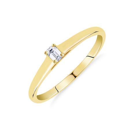 Promise Ring with Diamond in 10kt Yellow Gold Promise Ring with Diamond in 10kt Yellow Gold